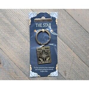 The Star Tarot Keyring , Keychain, Tarot Card, Rider-Waite, Enamel, Keychain
